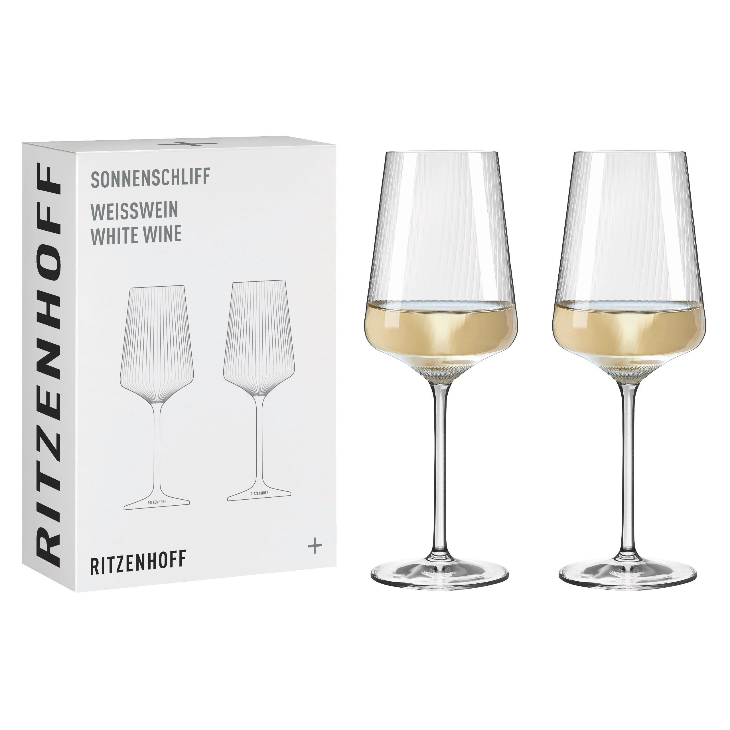 GLÄSERSET Sonnenschliff 2-teilig  - Klar, Design, Glas (8,0/22,5/8,0cm) - Ritzenhoff