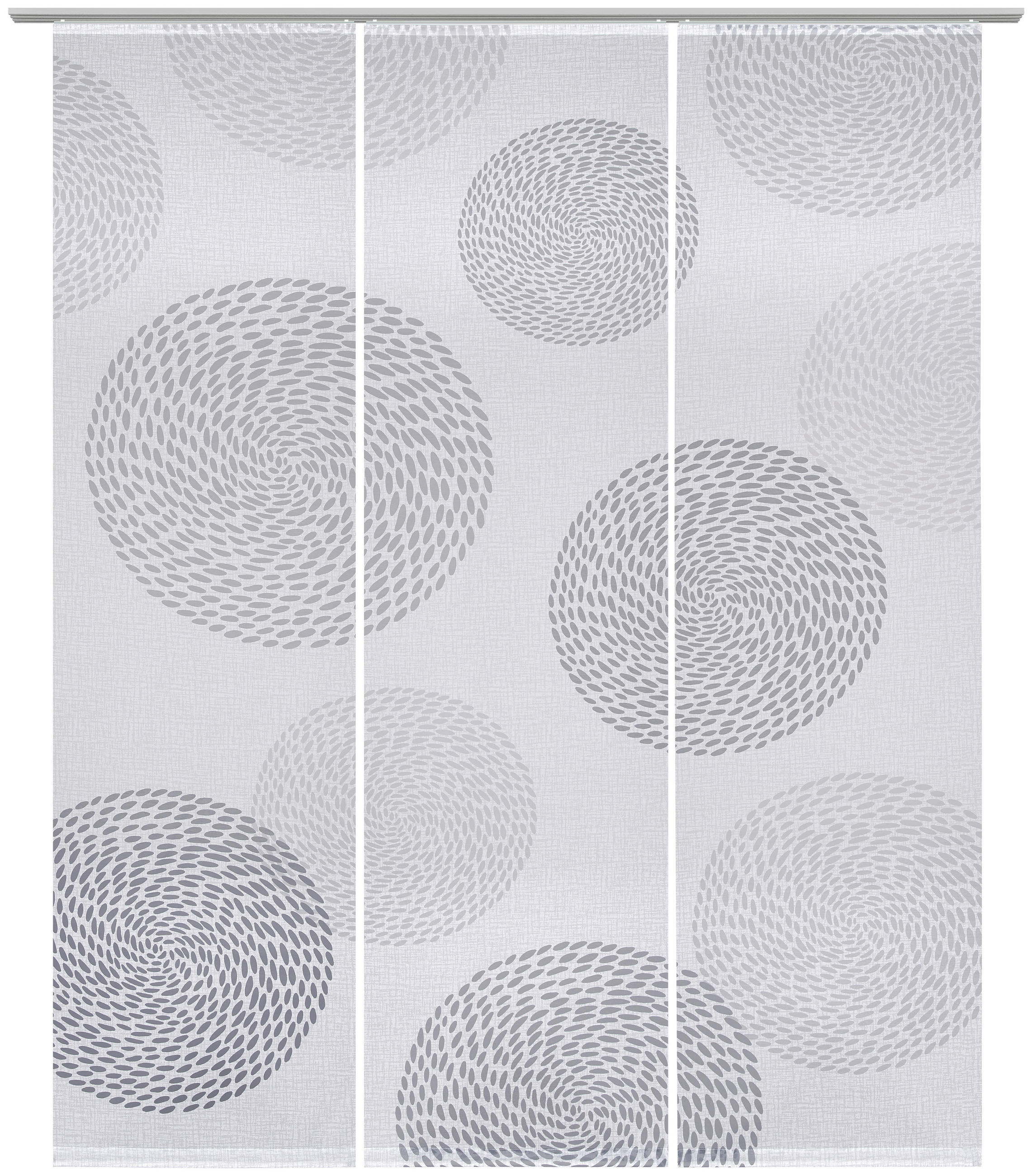 FLÄCHENVORHANG 3ER SET  3 Stück    60/245 cm  - Anthrazit/Silberfarben, Design, Textil (60/245cm) - Novel