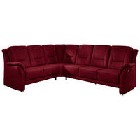 ECKSOFA in Mikrofaser Hellrot  - Hellrot/Beige, Konventionell, Textil/Metall (223/275cm) - Beldomo Comfort