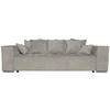 BIGSOFA Flachgewebe Creme  - Chromfarben/Creme, KONVENTIONELL, Textil/Metall (256/68/122cm) - Carryhome