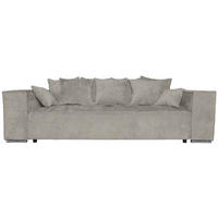 BIGSOFA Flachgewebe Creme  - Chromfarben/Creme, KONVENTIONELL, Textil/Metall (256/68/122cm) - Carryhome