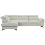ECKSOFA MERCURY in Chenille Creme  212/287 cm  - Eichefarben/Creme, MODERN, Holz/Textil (212/287cm) - Valnatura