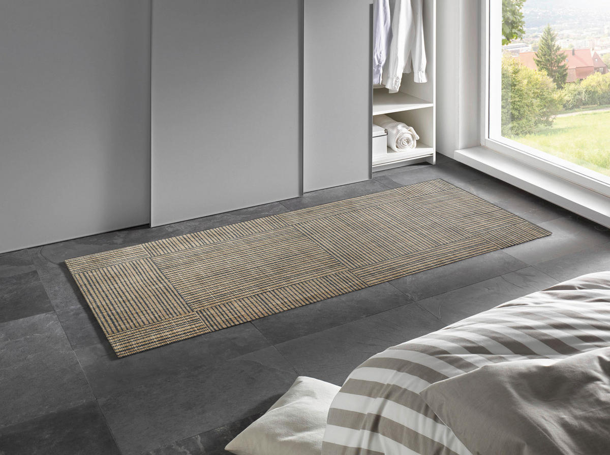 FLACHWEBETEPPICH 110/175 cm Canvas Braun  - Braun, KONVENTIONELL, Kunststoff/Textil (110/175cm) - wash+dry