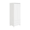 BABYKLEIDERSCHRANK Olli Grau, Weiß  - Weiß/Grau, Basics, Holzwerkstoff (83,0/204,0/56,1cm) - Paidi