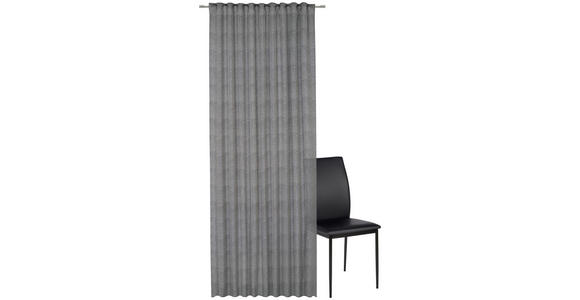 FERTIGVORHANG halbtransparent  - Dunkelgrau, KONVENTIONELL, Textil (140/245cm) - Esposa