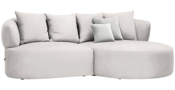 ECKSOFA in Bouclé Hellrosa  - Sandfarben/Hellrosa, MODERN, Kunststoff/Textil (235/166cm) - Hom`in