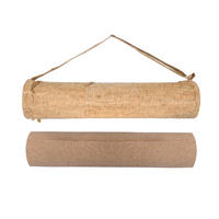 YOGAMATTE - Beige/Lila, Basics, Holz/Kunststoff (183/61/0,4cm) - Ambia Home