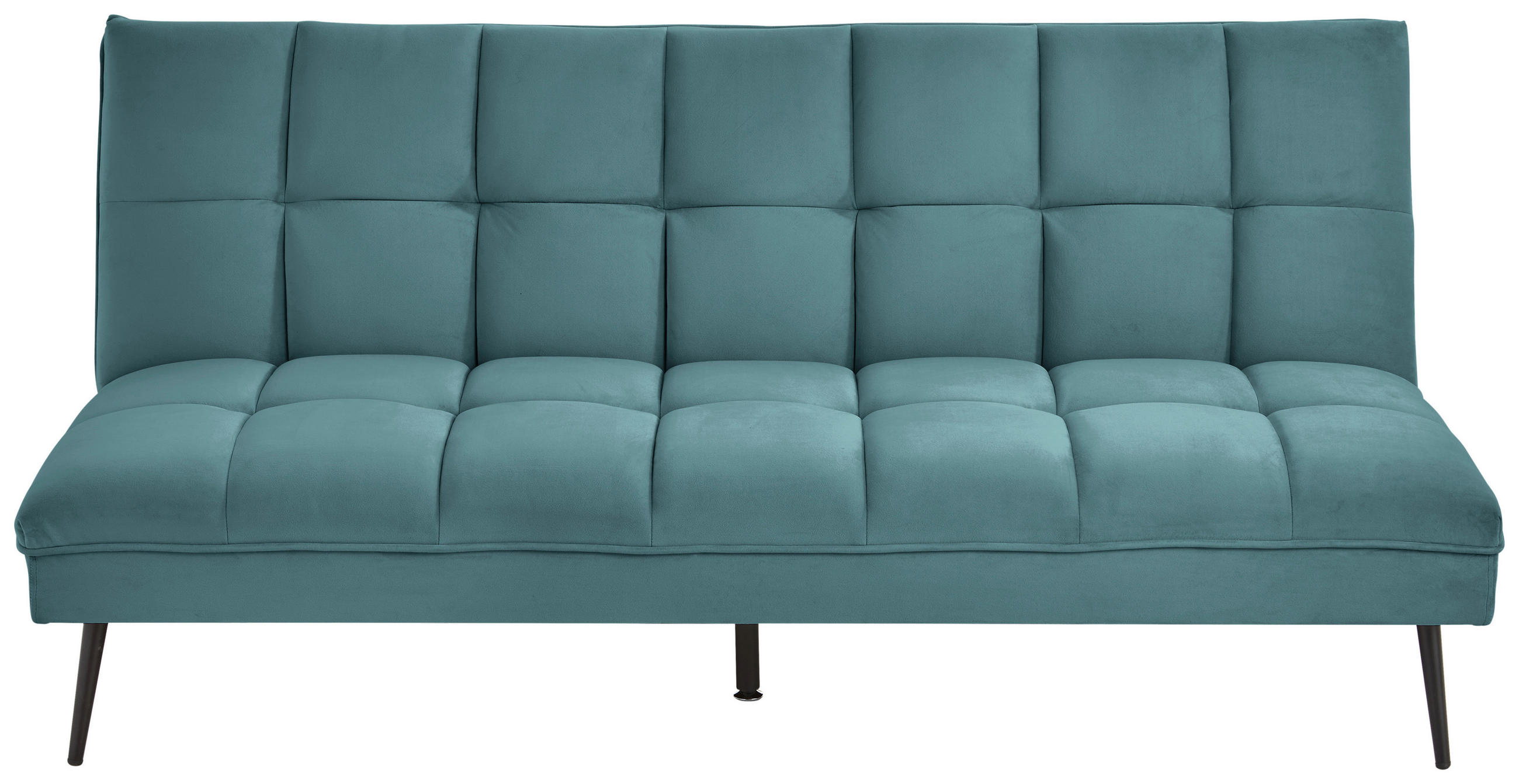 BÄDDSOFFA i sammet ljusblå  - ljusblå/svart, Modern, metall/textil (178/84/98cm) - MID.YOU