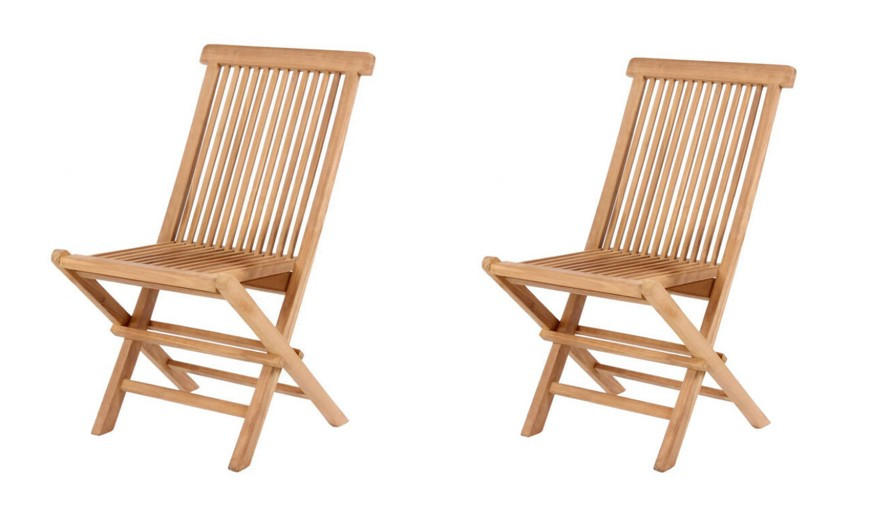 GARTENSESSEL-SET Teakholz Teakfarben  - Teakfarben, Basics, Holz (47/89/62cm) - Gardenson