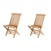 GARTENSESSEL-SET Teakholz Teakfarben  - Teakfarben, Basics, Holz (47/89/62cm) - Gardenson