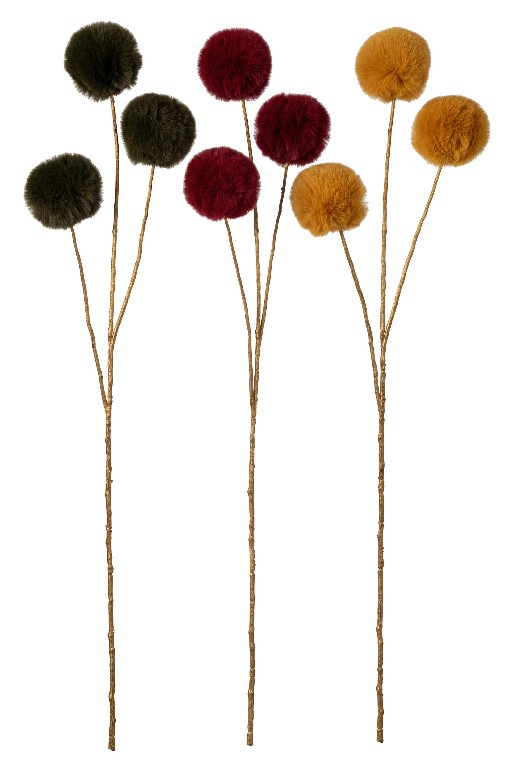 DEKOZWEIG - Dunkelgrün/Braun, Basics, Kunststoff/Textil (73/16/6cm)