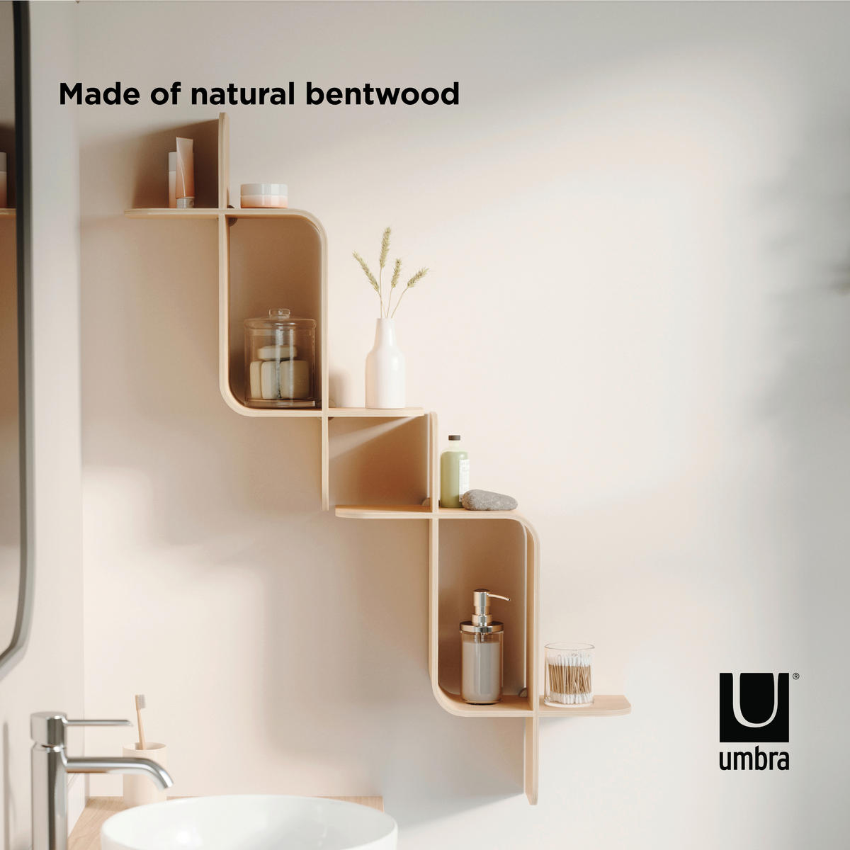 VÄGGHYLLPLAN 15,2/46,9/52,2 cm  - naturfärgad, Design, trä (15,2/46,9/52,2cm) - Umbra