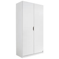 KLEIDERSCHRANK Weiß 2 Tür(en)  - Weiß, KONVENTIONELL, Holzwerkstoff (91/197/54cm) - Xora