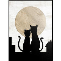 HOLZBILD Tiere 51,5/71,5 cm  - Multicolor/Schwarz, Design, Papier/Holzwerkstoff (51,5/71,5cm) - Monee