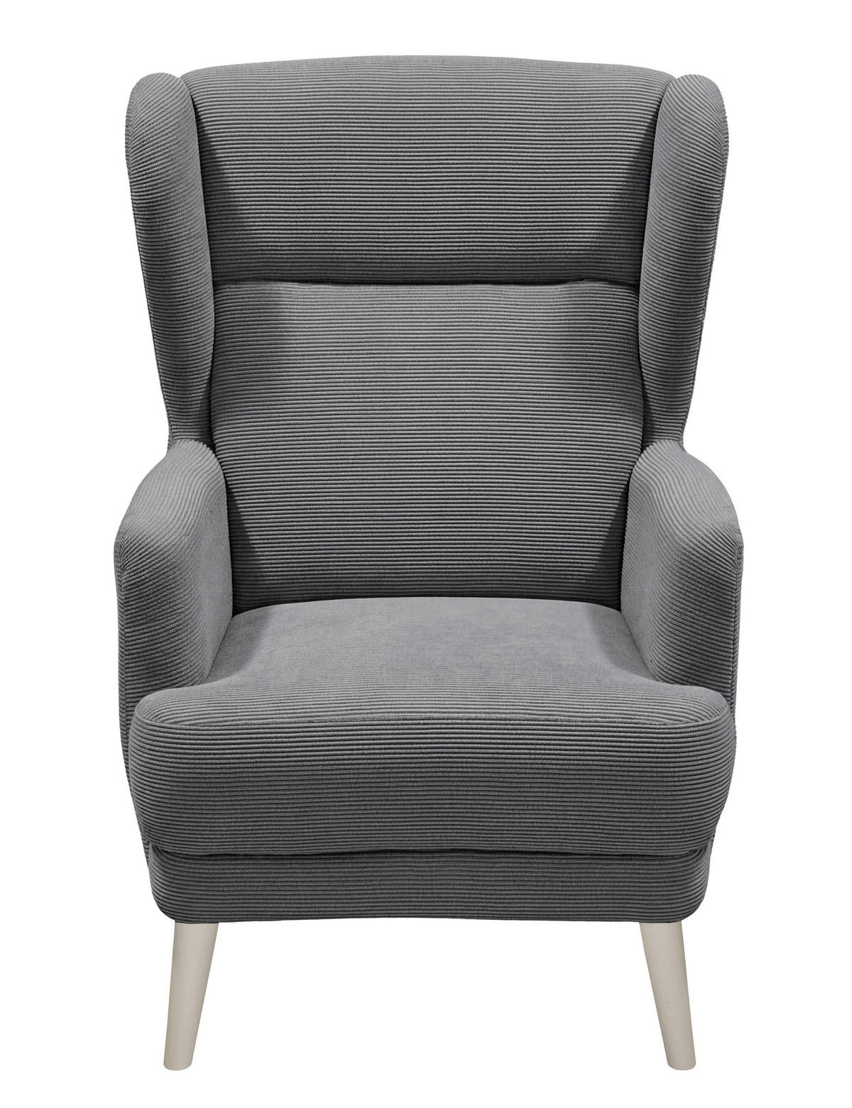 SESSEL in Cord Anthrazit  - Kaschmir/Anthrazit, MODERN, Holz/Textil (74/106/94cm) - MID.YOU