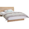 BETT 140/200 cm in Weiß, Eichefarben - Eichefarben/Weiß, Design, Holzwerkstoff (140/200cm) - Hom`in