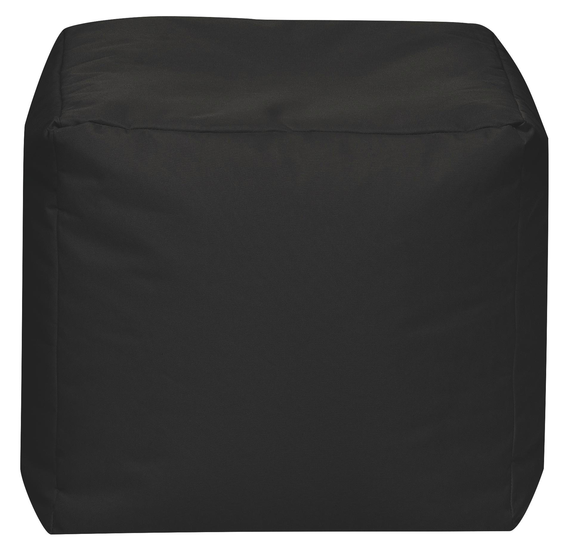 Sitzwürfel in Textil Schwarz