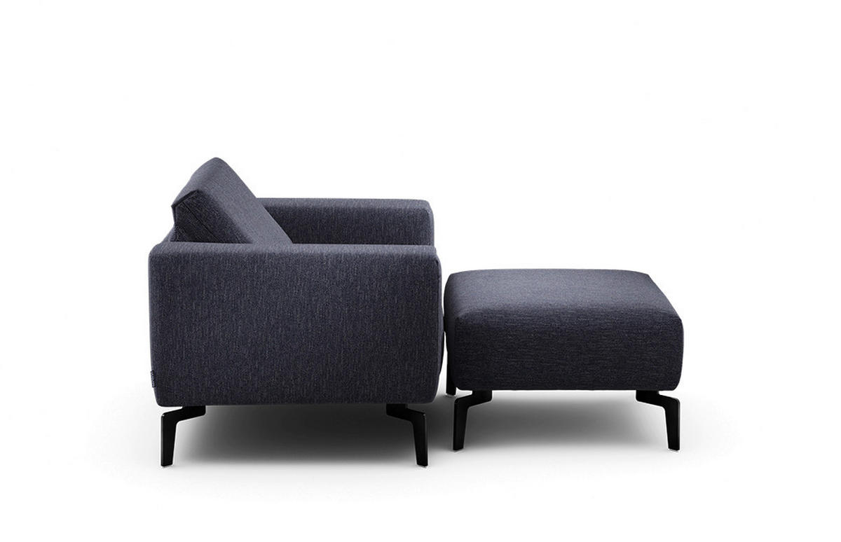 SESSELSET Chenille    - Blau/Schwarz, Design, Textil/Metall (110/85/86-94cm) - SENSOO