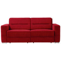 SCHLAFSOFA  in Dunkelrot  - Dunkelrot, KONVENTIONELL, Textil/Metall (202/86/92cm) - Sedda