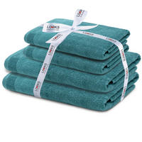 FROTTIERSET LOOKS by Wolfgang Joop Türkis 4-teilig  - Türkis, Design, Textil (50x100/70x140cm) - LOOKS by W.Joop