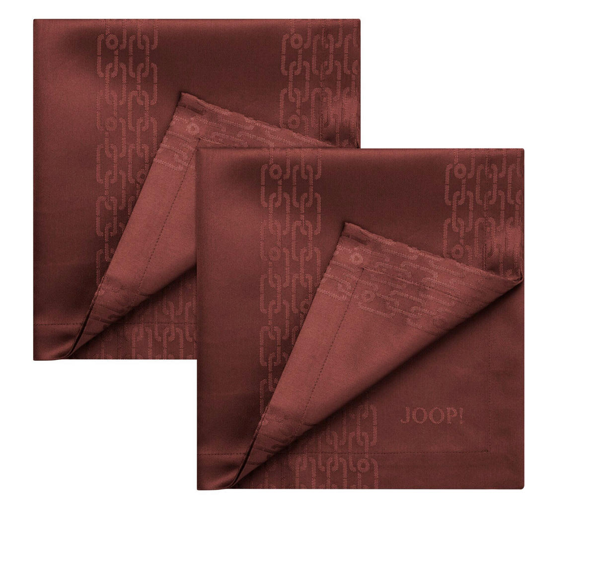 Serviette 2er-Set 50/50 cm   - Rotbraun/Rot, Basics, Textil (50/50cm) - Joop!