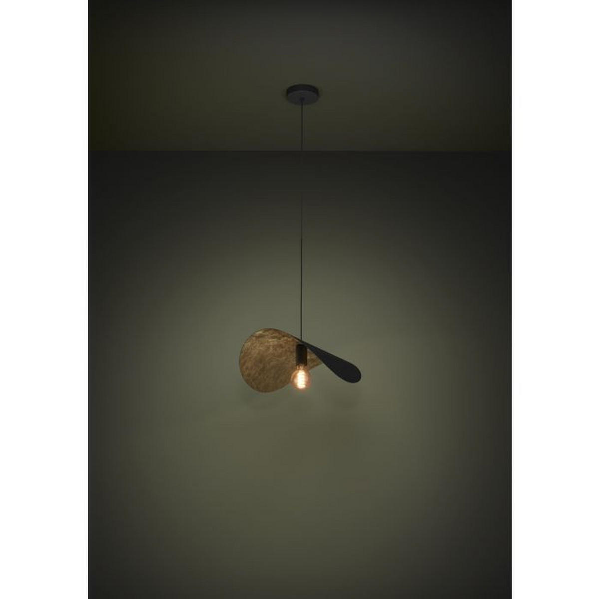 HÄNGELEUCHTE 53/37/150 cm  - Goldfarben/Schwarz, Design, Metall (53/37/150cm)