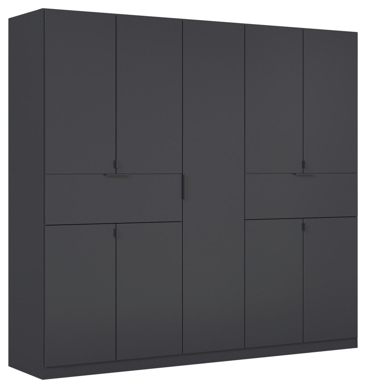 DREHTÜRENSCHRANK 226/210/54 cm 9-türig Grau  - Grau, MODERN, Holzwerkstoff/Metall (226/210/54cm) - Rauch Möbel