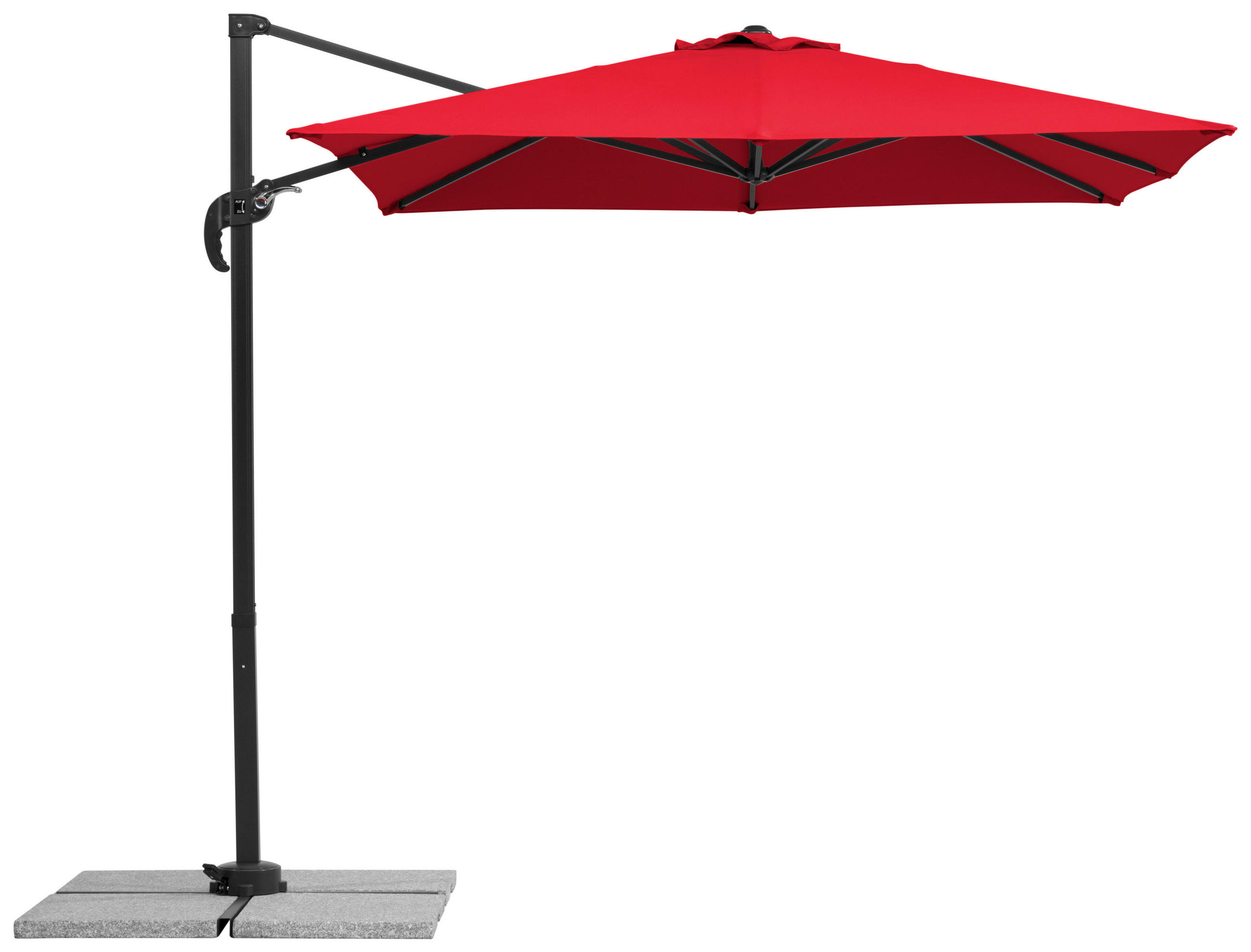 AMPELSCHIRM   - Anthrazit/Rot, Basics, Textil/Metall (300/239/230cm) - Schneider