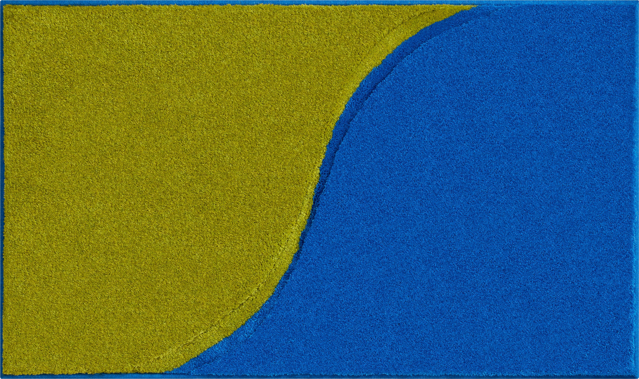 BADTEPPICH Manta Blau, Grün 70/120 cm  - Blau/Grün, Basics, Kunststoff/Textil (70/120cm) - Grund