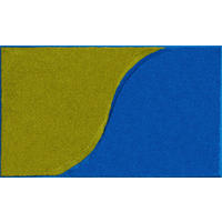 BADTEPPICH Manta Blau, Grün 70/120 cm  - Blau/Grün, Basics, Kunststoff/Textil (70/120cm) - Grund