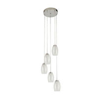 LED-HÄNGELEUCHTE 35/150 cm   - Chromfarben, LIFESTYLE, Glas/Kunststoff (35/150cm) - Searchlight