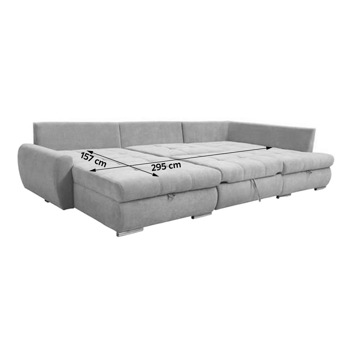ECKSOFA in Velours Hellgrau  - Chromfarben/Hellgrau, Design, Kunststoff/Textil (174cm) - Livetastic
