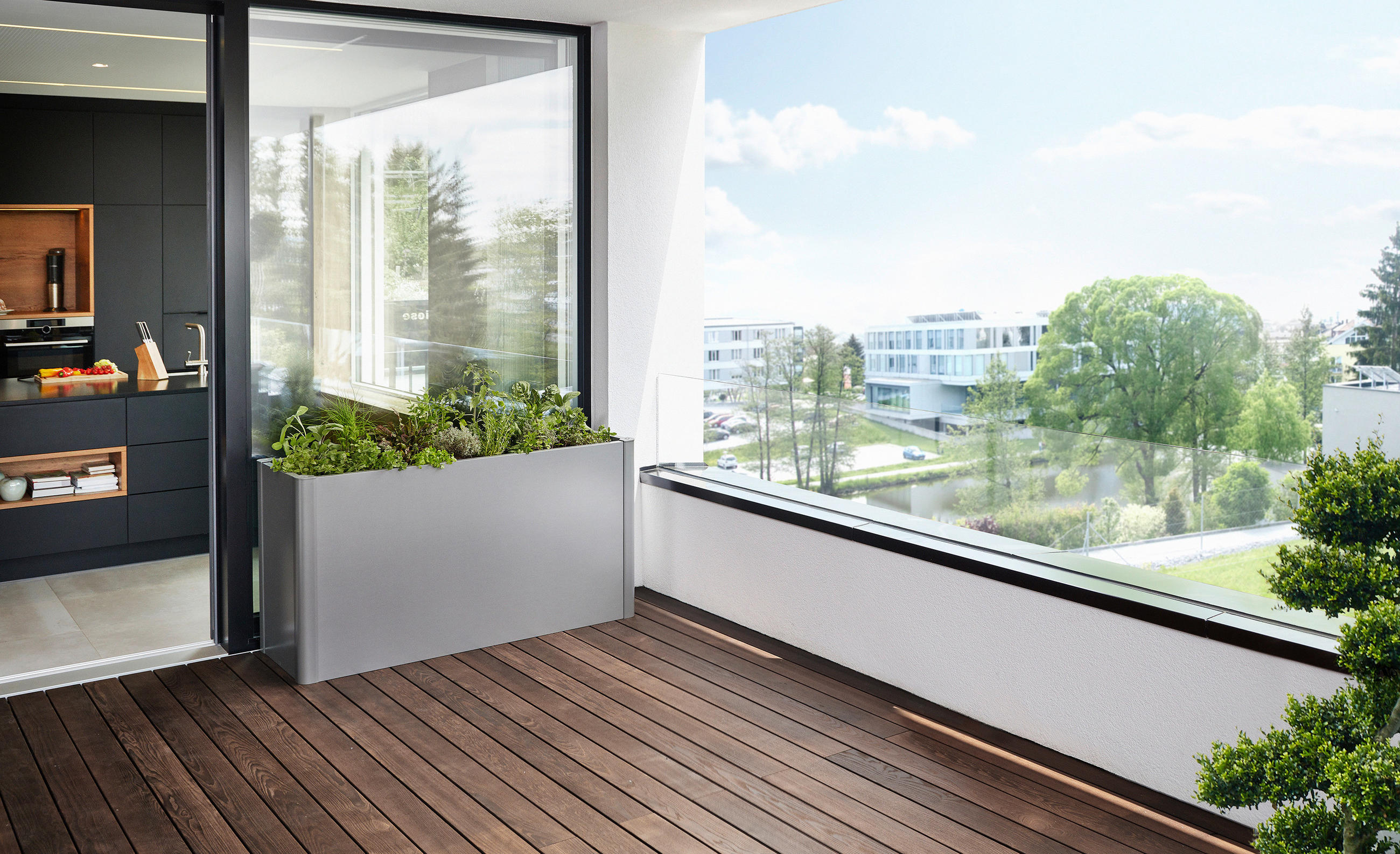 HOCHBEET Belvedere  - Grau, Basics, Metall (53/77/53cm) - Biohort