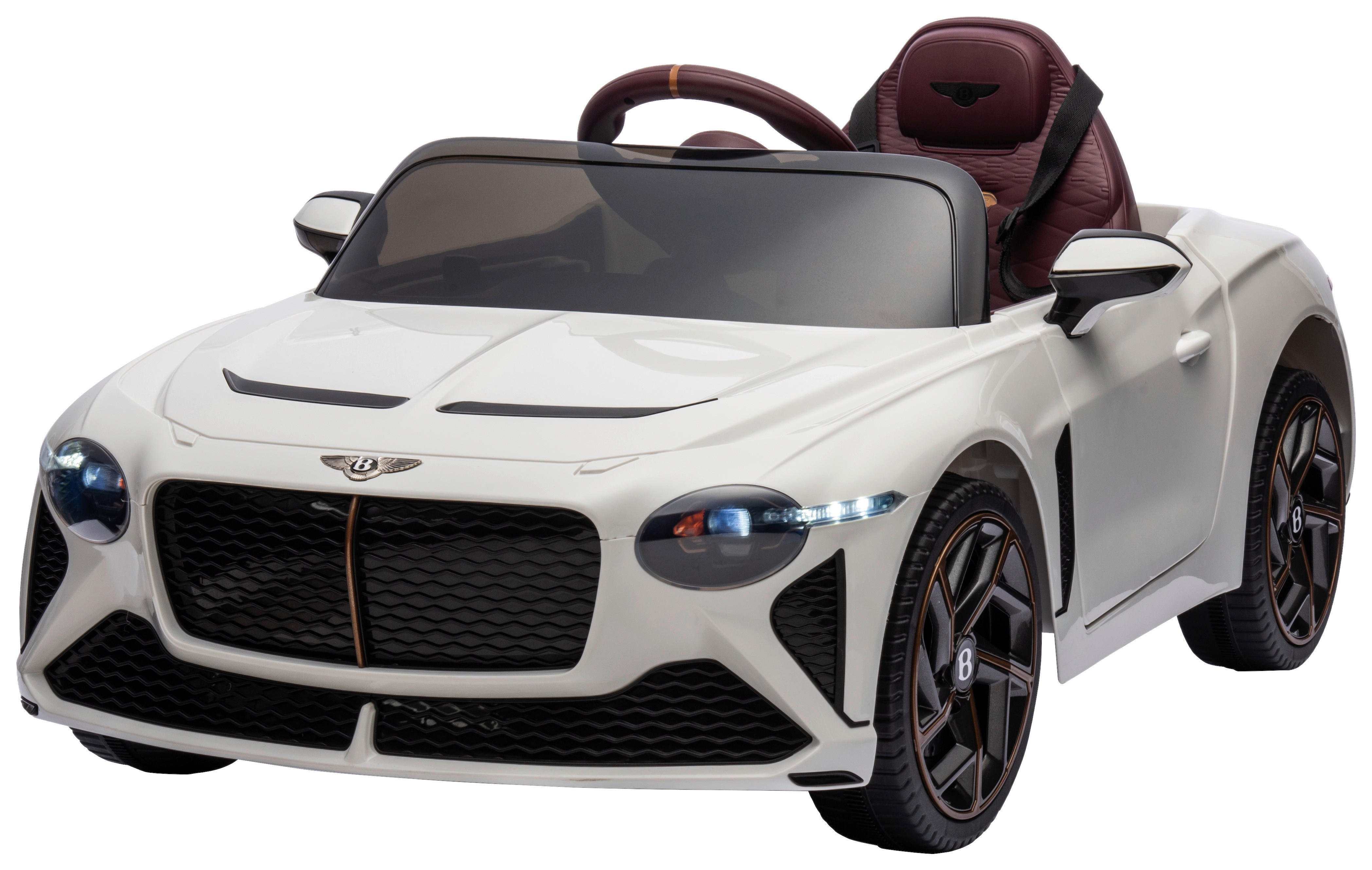 ELEKTRO-KINDERAUTO  - Weiß, KONVENTIONELL, Kunststoff/Metall (108/65/45cm) - Atrigo