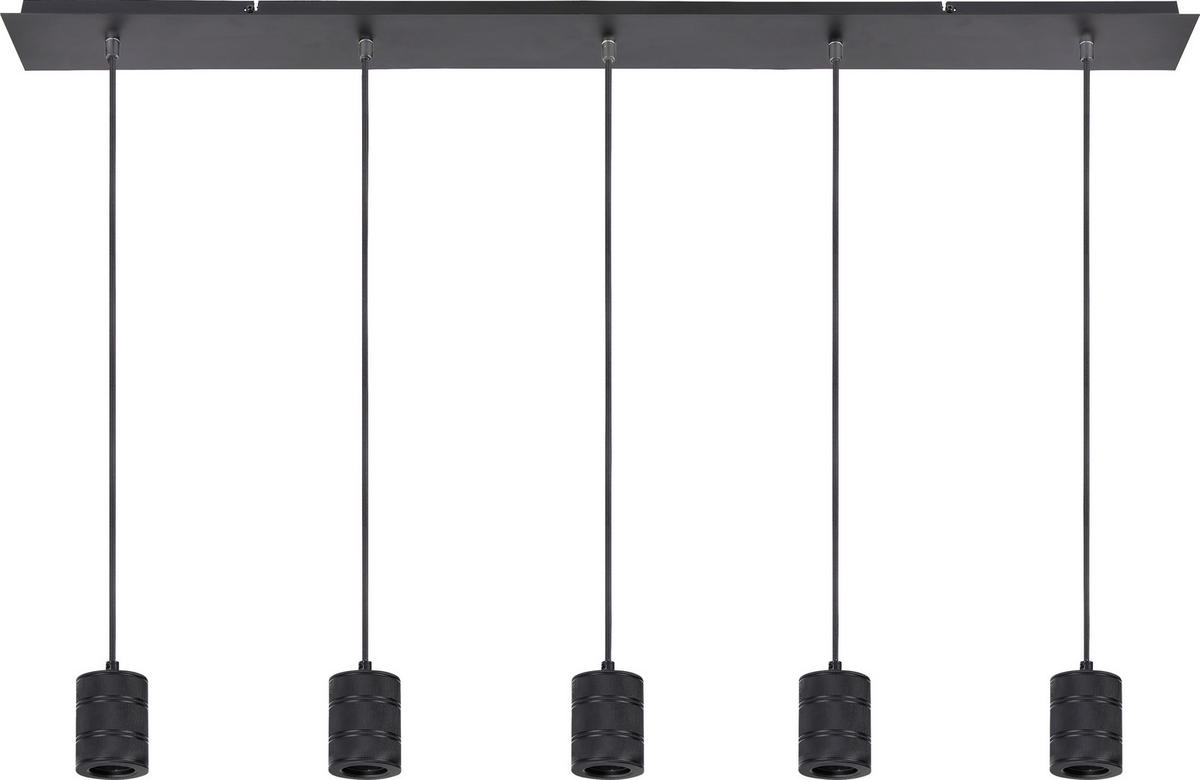 HÄNGELEUCHTE 115/10/120 cm  - Schwarz, Design, Metall (115/10/120cm) - Marama