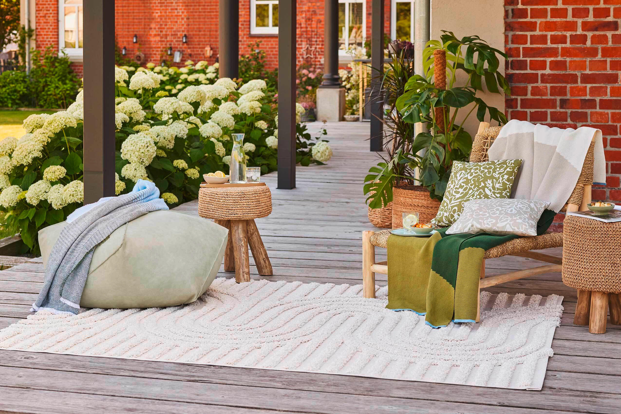 OUTDOORTEPPICH 133/200 cm Miles Creme  - Creme, KONVENTIONELL, Textil (133/200cm) - Esprit