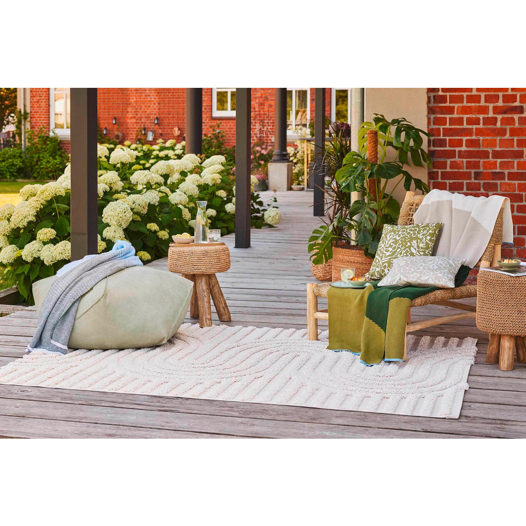 Thumbnail - Esprit Outdoorteppich Miles, Creme, Textil, Uni, rechteckig, 200x290 cm, Textiles Vertrauen - Oeko-Tex®, für Fußbodenhei...