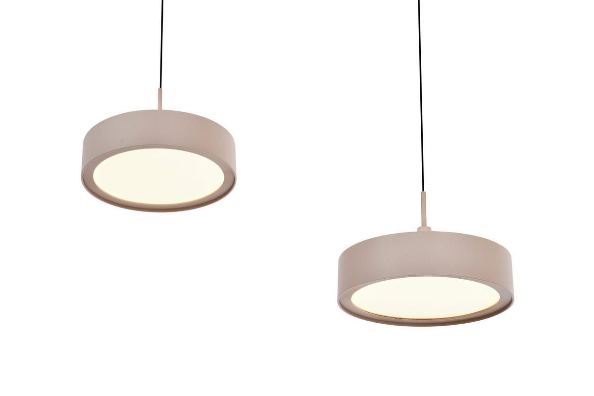 LED-HÄNGELEUCHTE Valensole 105/150/17,5 cm  - Sandfarben, Design, Metall (105/150/17,5cm)