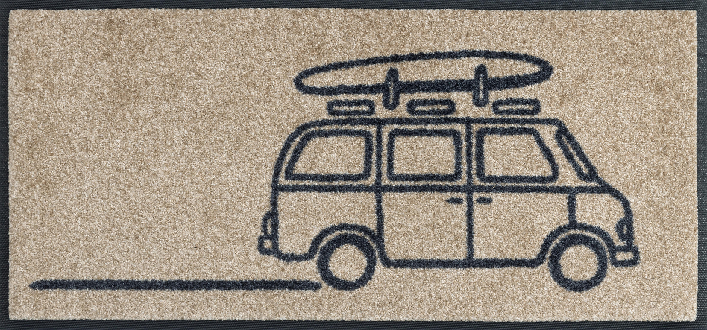 LÄUFER 35/75 cm Keep it simple  - Beige, KONVENTIONELL, Kunststoff/Textil (35/75cm) - wash+dry