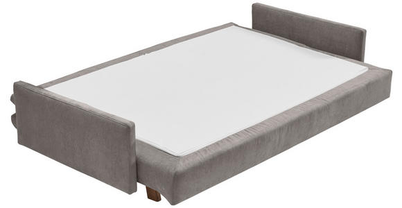 SCHLAFSOFA Flachgewebe Greige - Greige/Eichefarben, KONVENTIONELL, Holz/Textil (220/85/98cm) - Carryhome