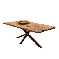 ESSTISCH 200/100/79 cm Echtholz  Holz, Metall rechteckig Braun, Naturfarben  - Braun/Naturfarben, MODERN, Holz/Metall (200/100/79cm) - MID.YOU