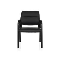 BESUCHERSTUHL  in Schwarz  - Schwarz, MODERN, Leder/Metall (60/85/64cm) - MID.YOU