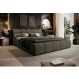 POLSTERBETT Olivgrün 180/200 cm  - Schwarz/Olivgrün, Design, Kunststoff/Textil (180/200cm) - Esposa