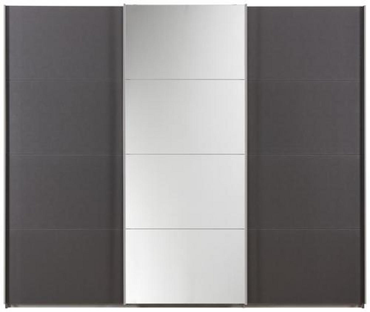FÜGGESZTETT TOLÓAJTÓS SZEKRÉN szürke  - króm/szürke, Design, faalapú anyag/Üveg (270/230/62cm) - Xora