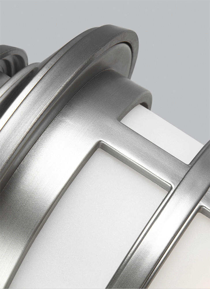 AUßENWANDLEUCHTE Elstead Newport 15,9/19,3/22,9 cm   - Edelstahlfarben, KONVENTIONELL, Glas (15,9/19,3/22,9cm) - Elstead Lighting