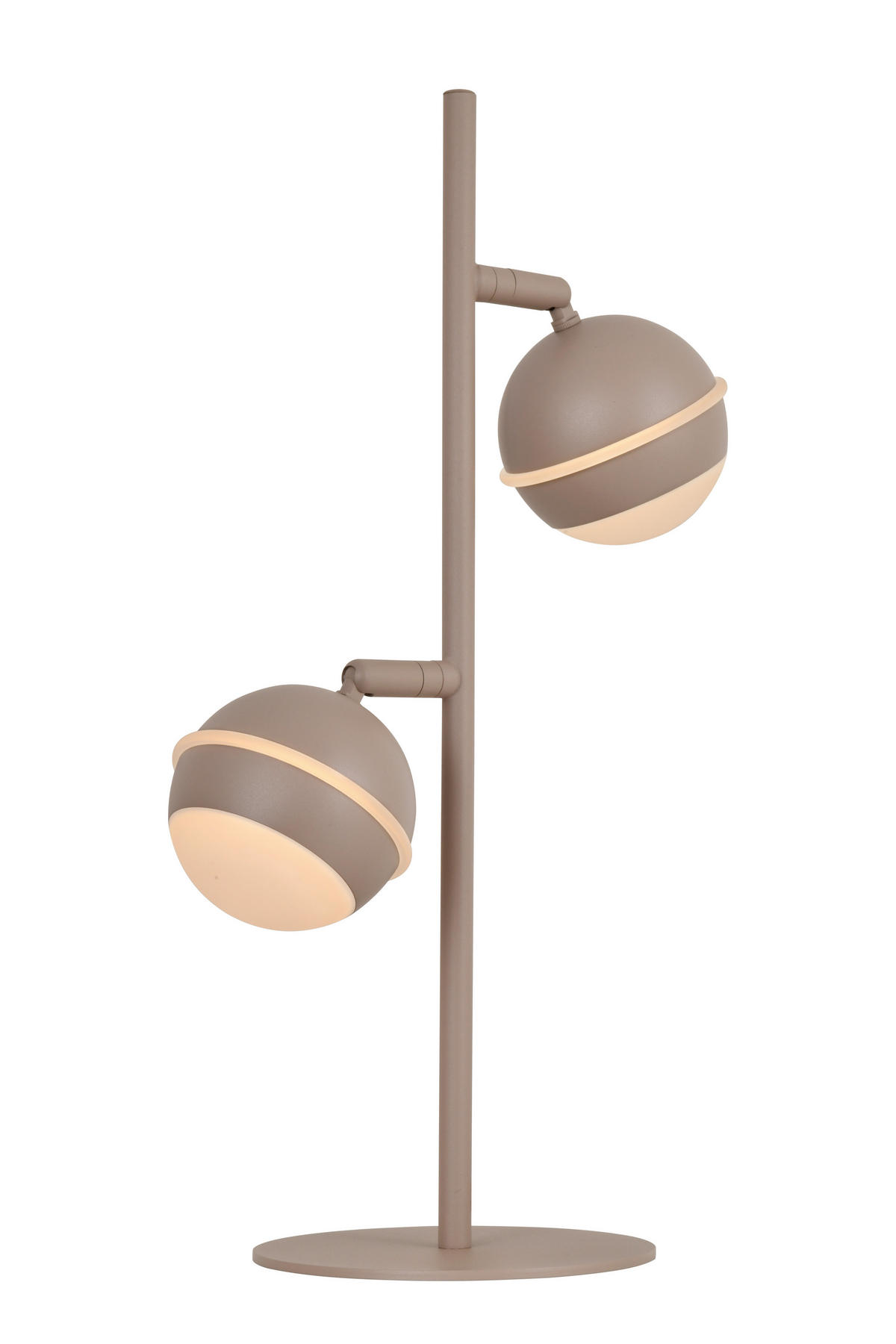 LED-TISCHLEUCHTE Biarritz 24/42/15 cm  - Sandfarben/Schwarzchrom, Design, Kunststoff/Metall (24/42/15cm)
