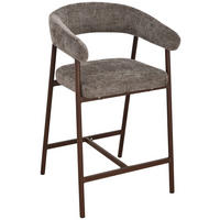 BARHOCKER in Braun, Walnussfarben  - Walnussfarben/Braun, MODERN, Holz/Textil (53/93/55cm) - Livetastic