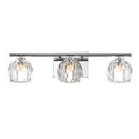BADEZIMMER-WANDLEUCHTE Elstead Regalia 55/16,6 cm   - Chromfarben, Design, Glas/Metall (55/16,6cm) - Elstead Lighting