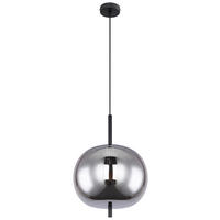 VISEČA SVETILKA        30/120 cm      E27 - črna, Basics, kovina/steklo (30/120cm) - Globo
