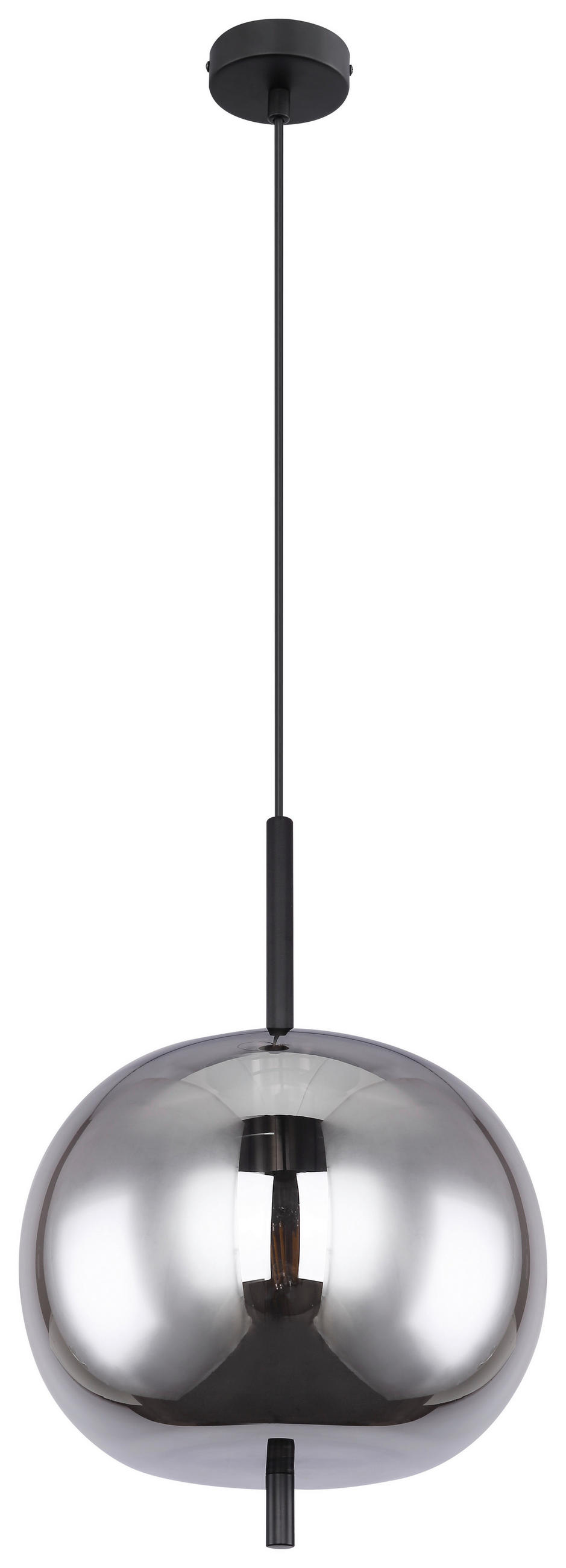 VISEČA SVETILKA        30/120 cm      E27 - črna, Basics, kovina/steklo (30/120cm) - Globo